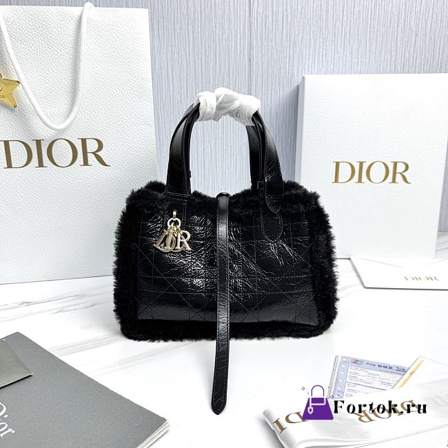 Fortok Dior Toujours bag Black With Fur 23*15*15cm - 1