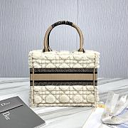 Fortok Dior Book Tote bag White Fur Brown 26.5 X21 x14cm - 5