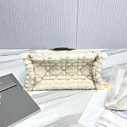Fortok Dior Book Tote bag White Fur Brown 26.5 X21 x14cm - 4