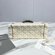 Fortok Dior Book Tote bag White Fur Brown 36.5×28 x16cm - 5