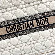 Fortok Dior Book Tote bag White Fur Brown 42×35×18.5cm - 2