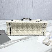 Fortok Dior Book Tote bag White Fur Black 42×35×18.5cm - 5