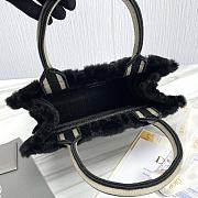 Fortok Dior Book Tote bag Fur Black 26.5 X21 x14cm - 6