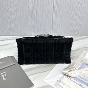 Fortok Dior Book Tote bag Fur Black 26.5 X21 x14cm - 5