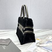 Fortok Dior Book Tote bag Fur Black 26.5 X21 x14cm - 4