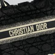 Fortok Dior Book Tote bag Fur Black 26.5 X21 x14cm - 3