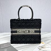 Fortok Dior Book Tote bag Fur Black 36.5×28 x16cm - 1