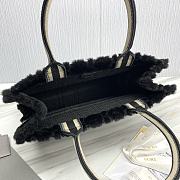 Fortok Dior Book Tote bag Fur Black 36.5×28 x16cm - 2