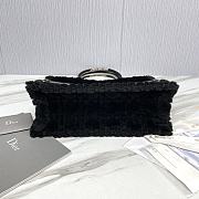 Fortok Dior Book Tote bag Fur Black 36.5×28 x16cm - 3