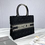 Fortok Dior Book Tote bag Fur Black 36.5×28 x16cm - 6