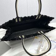 Fortok Dior Book Tote bag Fur Black 42×35×18.5cm - 2