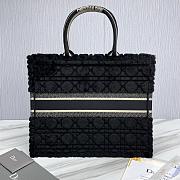 Fortok Dior Book Tote bag Fur Black 42×35×18.5cm - 3