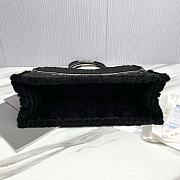 Fortok Dior Book Tote bag Fur Black 42×35×18.5cm - 4