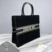 Fortok Dior Book Tote bag Fur Black 42×35×18.5cm - 5