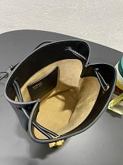 Fortok Loewe Pebble Soft Leather Pouch Black 21.5*17*7cm  - 5