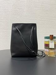 Fortok Loewe Pebble Soft Leather Pouch Black 21.5*17*7cm  - 3