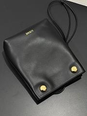 Fortok Loewe Pebble Soft Leather Pouch Black 21.5*17*7cm  - 2
