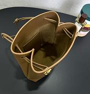 Fortok Loewe Pebble Soft Leather Pouch Brown 21.5*17*7cm  - 6