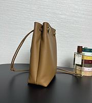 Fortok Loewe Pebble Soft Leather Pouch Brown 21.5*17*7cm  - 4