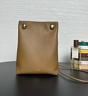 Fortok Loewe Pebble Soft Leather Pouch Brown 21.5*17*7cm  - 3