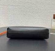 Fortok Loewe T-Knot leather pouch in black and bright orange 22.5*5.5*15.5cm - 5