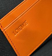 Fortok Loewe T-Knot leather pouch in black and bright orange 22.5*5.5*15.5cm - 4