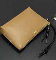 Fortok Loewe T-Knot leather pouch Brown and Black 22.5*5.5*15.5cm - 5