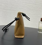 Fortok Loewe T-Knot leather pouch Brown and Black 22.5*5.5*15.5cm - 4