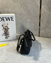 Fortok Loewe Ola Medium leather shoulder bag Black 26*13*18cm - 3