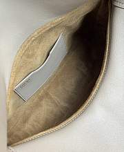Fortok Loewe Ola Medium leather shoulder bag warm beige and soft gray 26*13*18cm - 5