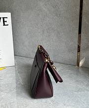 Fortok Loewe Ola Medium leather shoulder bag Burgundy 26*13*18cm - 3