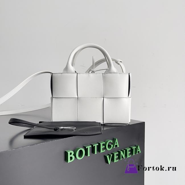 Fortok Bottega Veneta Arco Tote Maxi Leather White 20*7*13cm - 1