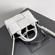 Fortok Bottega Veneta Arco Tote Maxi Leather White 20*7*13cm - 6