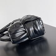 Fortok Bottega Veneta Arco Tote Maxi Intrecciato Pleated Leather Black 20*7*13cm - 4