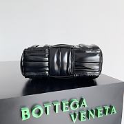 Fortok Bottega Veneta Arco Tote Maxi Intrecciato Pleated Leather Black 20*7*13cm - 3