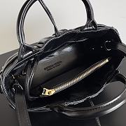 Fortok Bottega Veneta Arco Tote Maxi Intrecciato Pleated Leather Black 20*7*13cm - 2