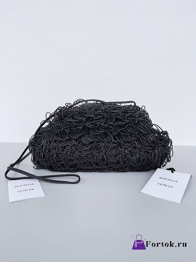 Fortok Bottega Veneta The Sponge Pouch clutch bag Black 22*12*7cm - 1