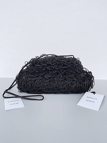 Fortok Bottega Veneta The Sponge Pouch clutch bag Black 22*12*7cm