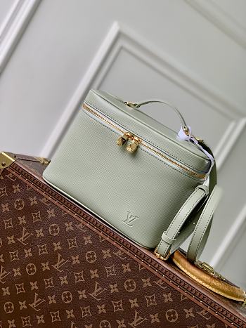 Fortok Louis Vuitton Nice Nano Cosmetic Bag Pale Mint Green Epi leather 24 x 14 x 17cm