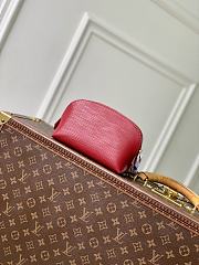 Fortok Louis Vuitton Cosmetic Pouch Rouge Red In Epi leather 12 x 6 x 19cm  - 5