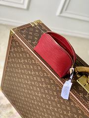 Fortok Louis Vuitton Cosmetic Pouch Rouge Red In Epi leather 12 x 6 x 19cm  - 4