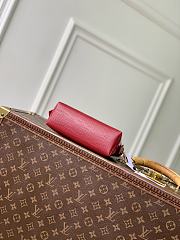 Fortok Louis Vuitton Cosmetic Pouch Rouge Red In Epi leather 12 x 6 x 19cm  - 6