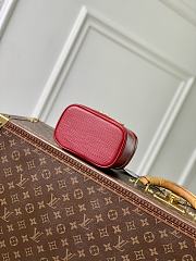 Fortok Louis Vuitton Micro Nice Nano Cosmetic Bag Rouge Red Epi leather 14x8.5x10.2cm - 4