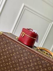 Fortok Louis Vuitton Micro Nice Nano Cosmetic Bag Rouge Red Epi leather 14x8.5x10.2cm - 5