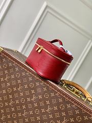 Fortok Louis Vuitton Mini Nice Nano Cosmetic Bag Rouge Red Epi leather 13.5 x 12 x 20cm - 5