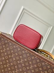 Fortok Louis Vuitton Mini Nice Nano Cosmetic Bag Rouge Red Epi leather 13.5 x 12 x 20cm - 4