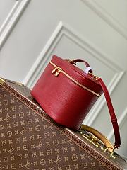Fortok Louis Vuitton Nice Nano Cosmetic Bag Rouge Red Epi leather 24 x 14 x 17cm  - 2