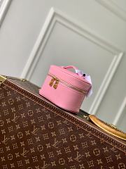 Fortok Louis Vuitton Micro Nice Nano Cosmetic Bag Pink Epi leather 14x8.5x10.2cm - 3
