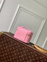 Fortok Louis Vuitton Micro Nice Nano Cosmetic Bag Pink Epi leather 14x8.5x10.2cm - 2