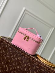 Fortok Louis Vuitton Mini Nice Nano Cosmetic Bag Pink Epi leather 13.5 x 12 x 20cm  - 1